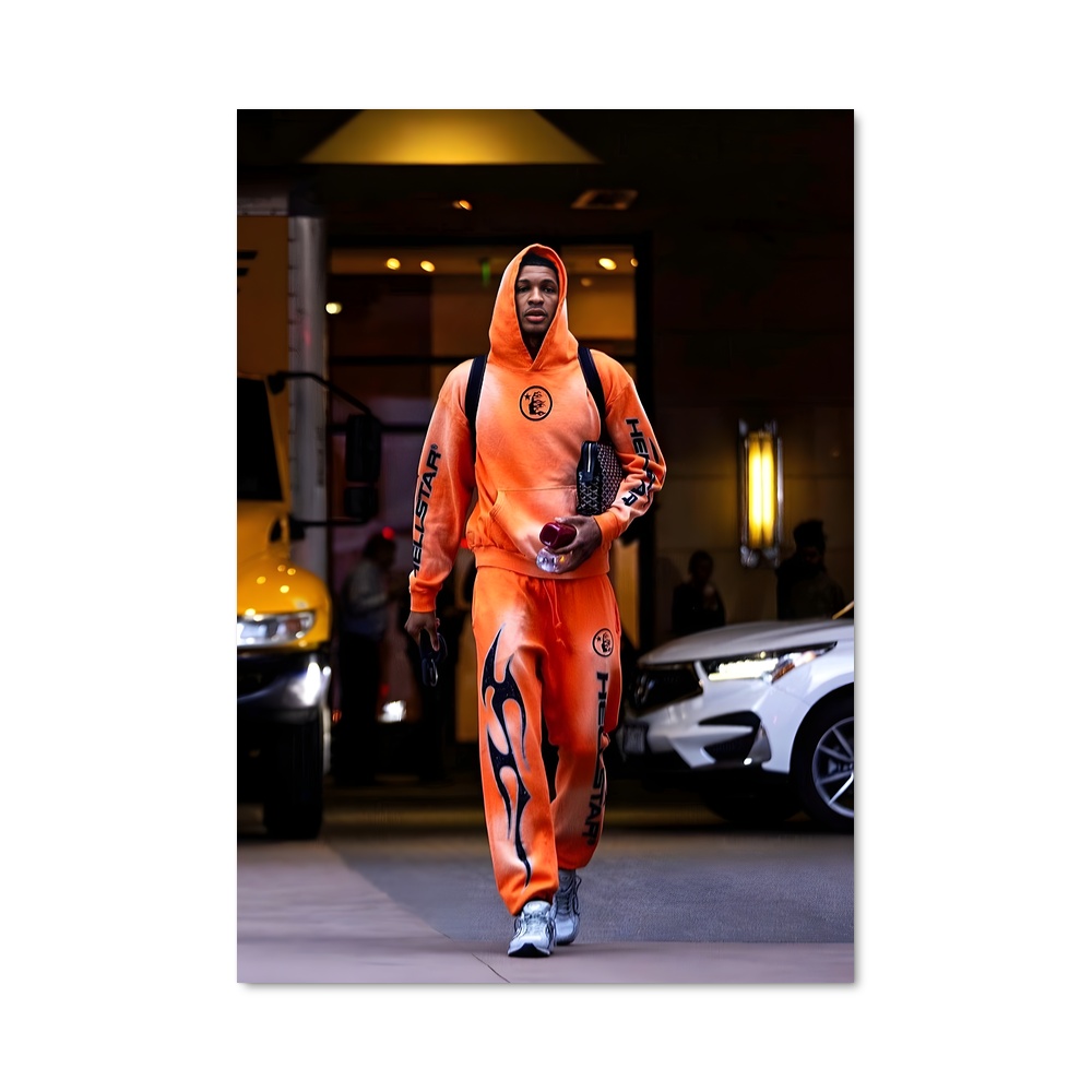 Poster Orange Street Vibe – affiche Basketball